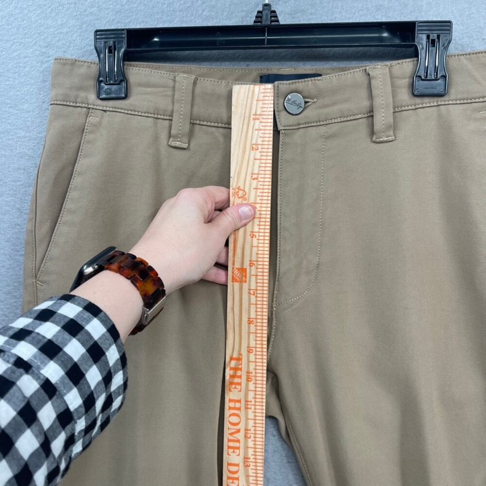 34 Heritage Pants Mens 32x32 Brown Verona Mid Rise Slim Leg Chino Stretch Casual - Picture 8 of 16